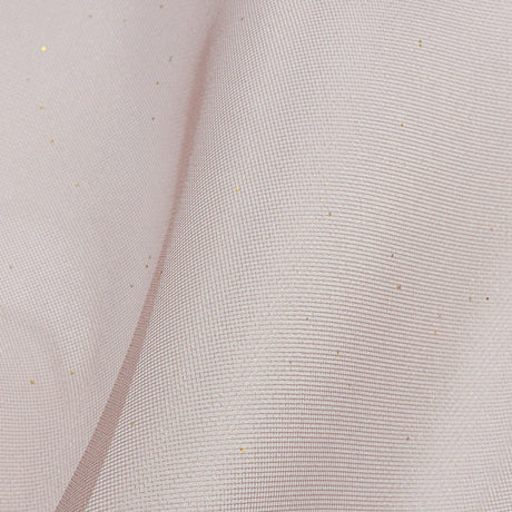 Polyester Mesh Organza with Gold Glitter - Stone - Starlight Collection
