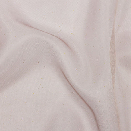 Polyester Mesh Organza with Gold Glitter - Stone - Starlight Collection