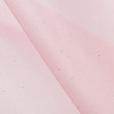 Polyester Mesh Organza with Gold Glitter - Baby Pink - Starlight Collection