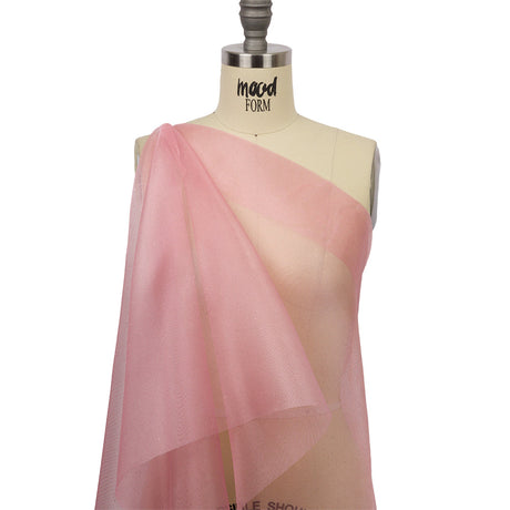 Polyester Mesh Organza with Gold Glitter - Bubblegum - Starlight Collection