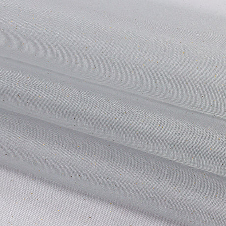 Polyester Mesh Organza with Gold Glitter - Pale Blue - Starlight Collection