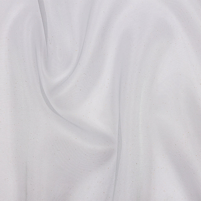 Polyester Mesh Organza with Gold Glitter - Pale Blue - Starlight Collection