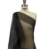 Polyester Mesh Organza with Gold Glitter - Black - Starlight Collection