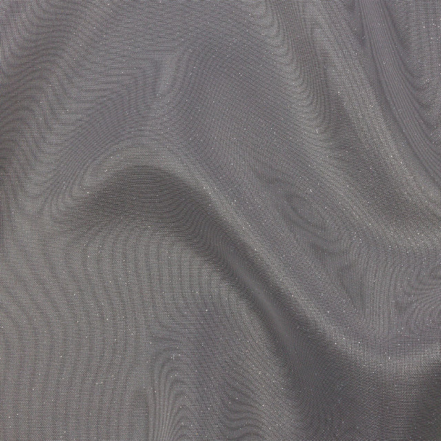 Polyester Mesh Organza with Silver Glitter - White - Starlight Collection