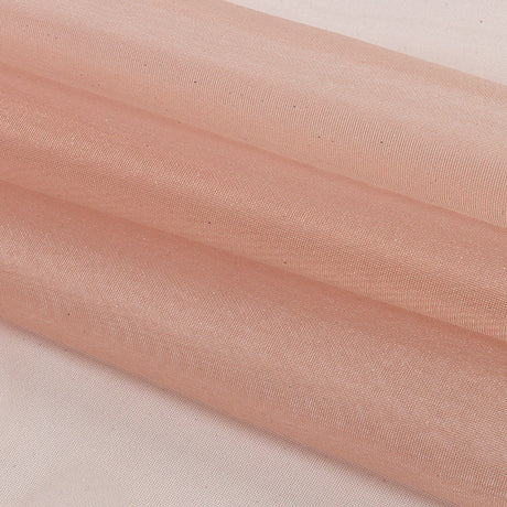 Polyester Mesh Organza with Silver Glitter - Rose Gold - Starlight Collection