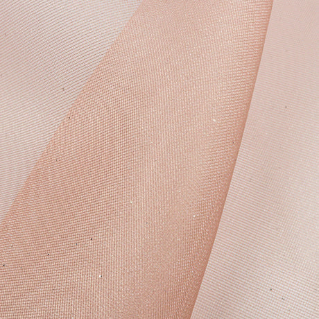 Polyester Mesh Organza with Silver Glitter - Rose Gold - Starlight Collection
