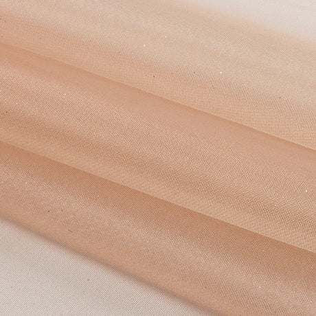 Polyester Mesh Organza with Silver Glitter - Tan - Starlight Collection