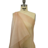 Polyester Mesh Organza with Silver Glitter - Tan - Starlight Collection