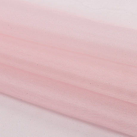 Polyester Mesh Organza with Silver Glitter - Baby Pink - Starlight Collection