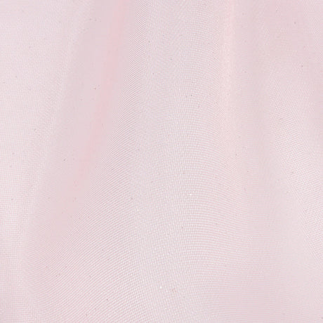 Polyester Mesh Organza with Silver Glitter - Baby Pink - Starlight Collection