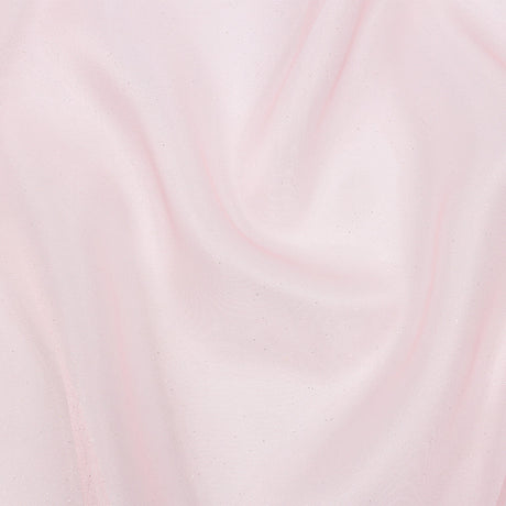 Polyester Mesh Organza with Silver Glitter - Baby Pink - Starlight Collection