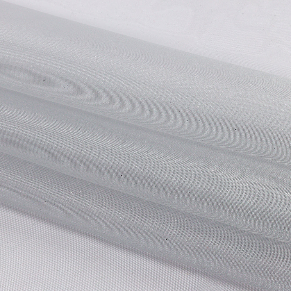 Polyester Mesh Organza with Silver Glitter - Pale Blue - Starlight Collection