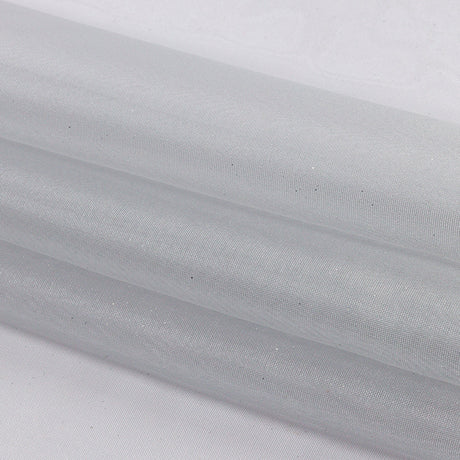 Polyester Mesh Organza with Silver Glitter - Pale Blue - Starlight Collection