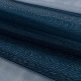 Polyester Mesh Organza with Silver Glitter - Navy - Starlight Collection