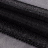 Polyester Mesh Organza with Silver Glitter - Black - Starlight Collection