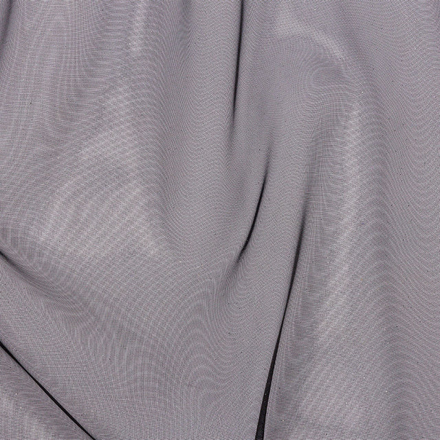 Polyester Mesh Organza with Silver Glitter - Black - Starlight Collection