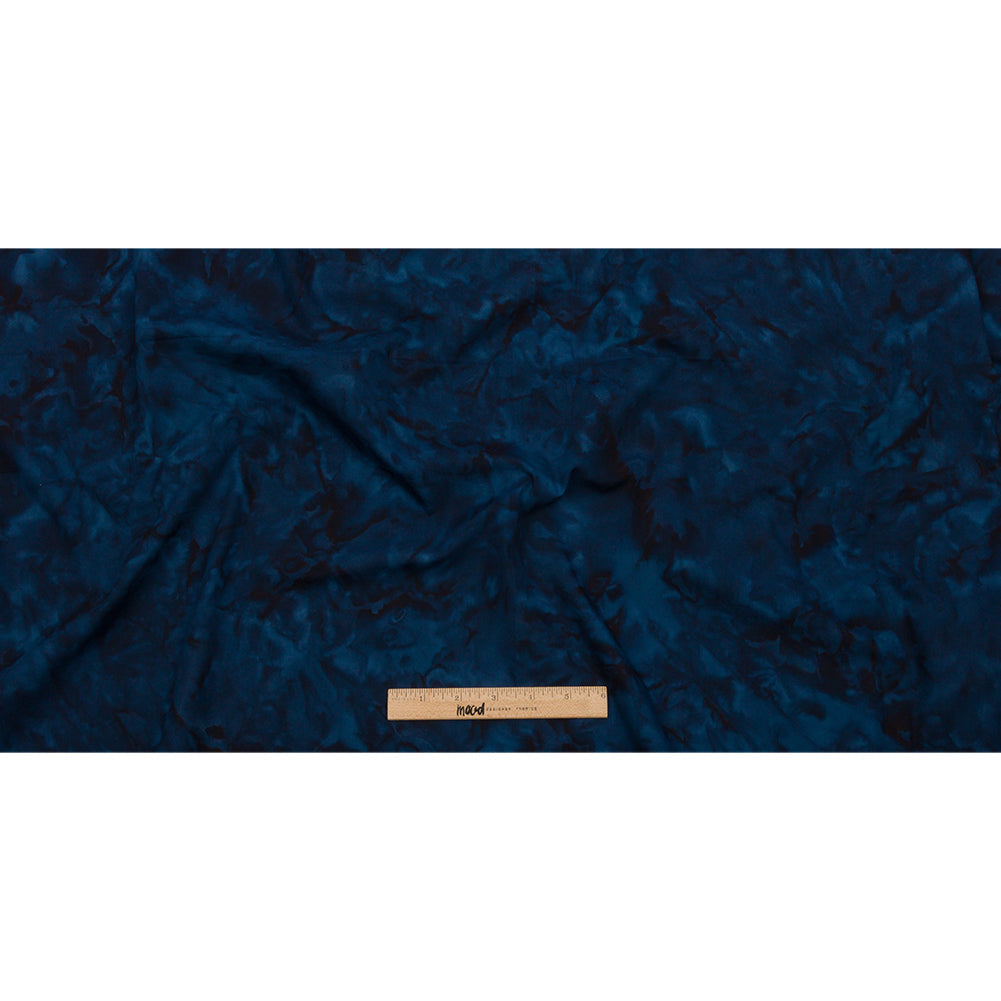Island Batiks Foundation Basics Navy Abstract Quilting Cotton