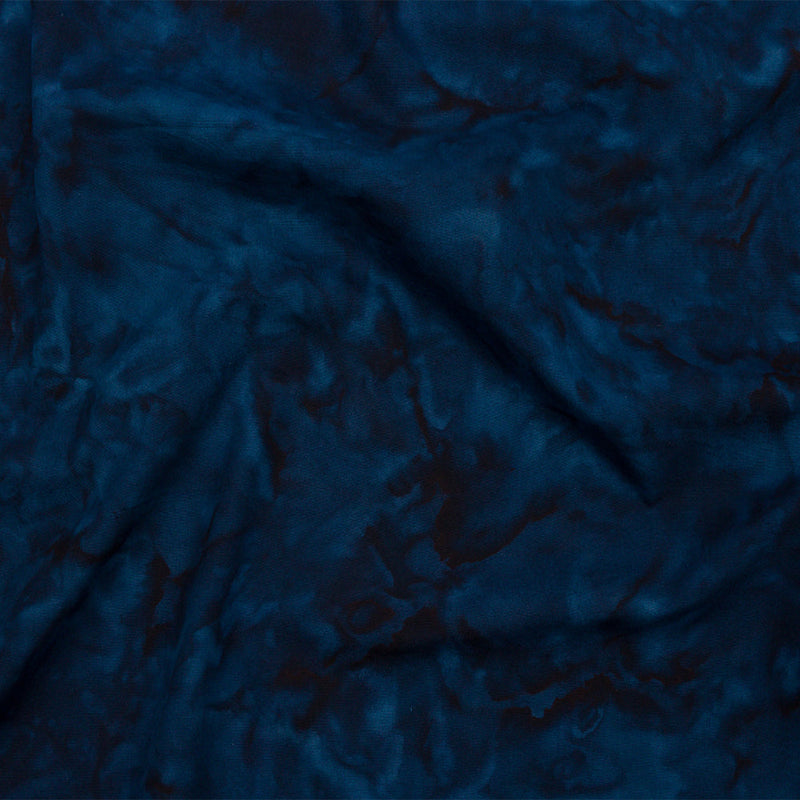 Island Batiks Foundation Basics Navy Abstract Quilting Cotton