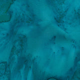 Island Batiks Foundation Basics Teal Abstract Quilting Cotton