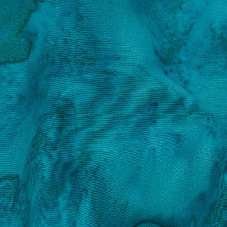 Island Batiks Foundation Basics Teal Abstract Quilting Cotton