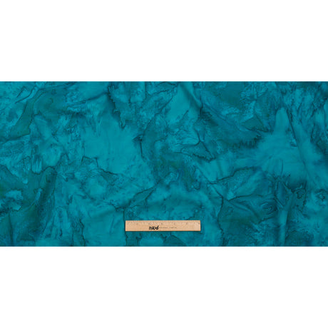Island Batiks Foundation Basics Teal Abstract Quilting Cotton