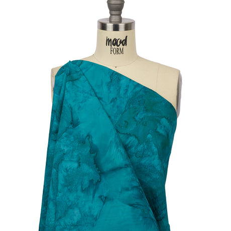 Island Batiks Foundation Basics Teal Abstract Quilting Cotton