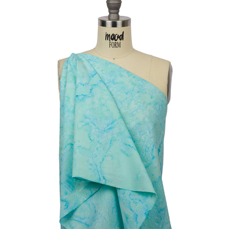 Island Batiks Foundation Basics Aqua Abstract Quilting Cotton
