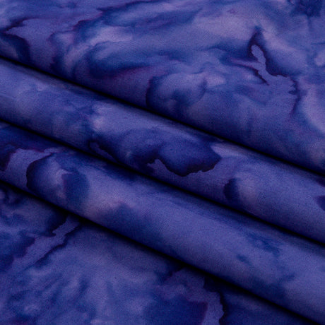 Island Batiks Foundation Basics Blurple Abstract Quilting Cotton