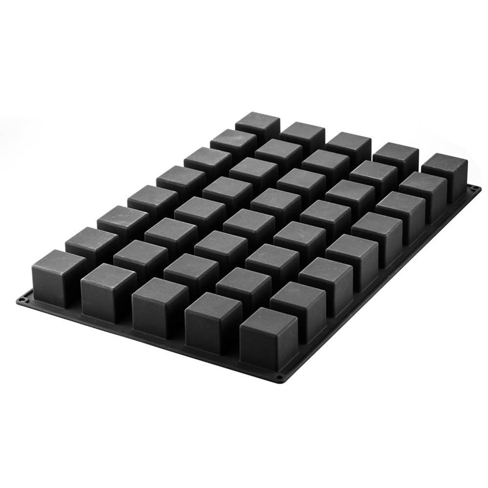 Silikomart SQ081 Cube Silicone Baking & Freezing Mold, 40 Cavities