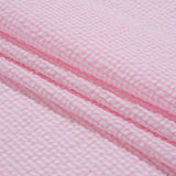 Polyester and Cotton Seersucker - Pink and White Checks - Wylie Collection
