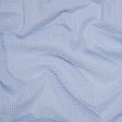 Polyester and Cotton Seersucker - Blue and White Checks - Wylie Collection