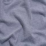 Polyester and Cotton Seersucker - Dark Blue and White Checks - Wylie Collection