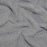Polyester and Cotton Seersucker - Black and White Checks - Wylie Collection