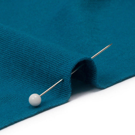 Teal Recycled Polyester Interlock Knit