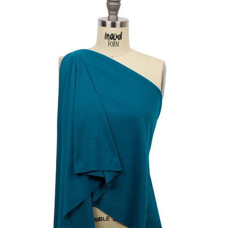 Teal Recycled Polyester Interlock Knit