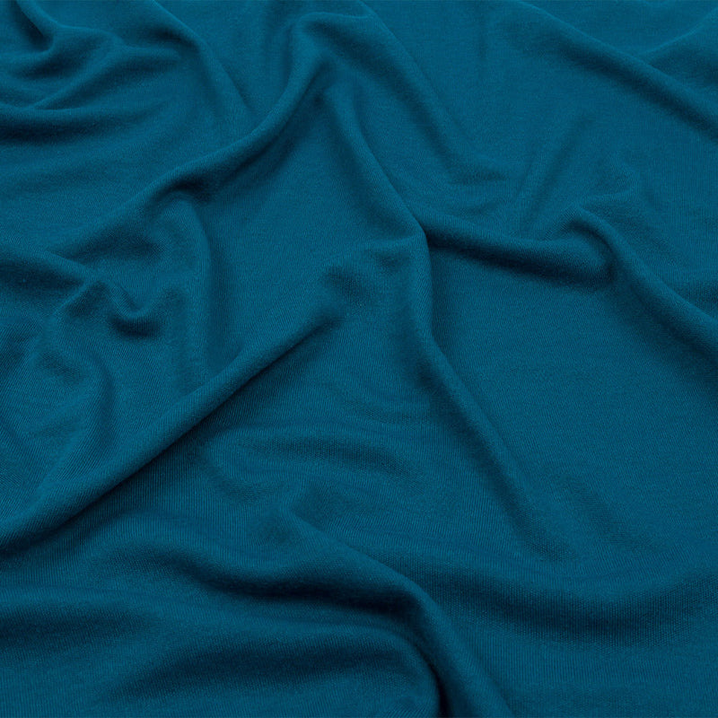 Teal Recycled Polyester Interlock Knit