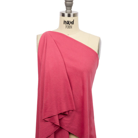 Soft Red Recycled Polyester Interlock Knit