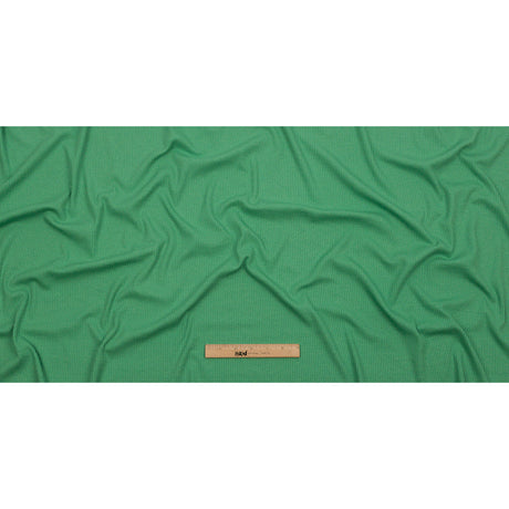 Grass Green Stretch Cotton and Modal 3x3 Rib Knit