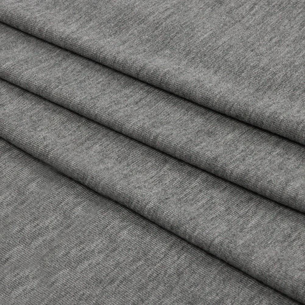 Heathered Gray Stretch Rayon Jersey