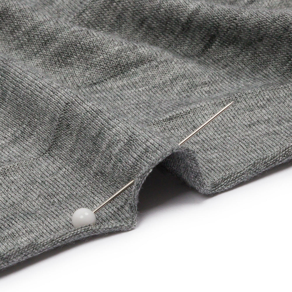 Heathered Gray Stretch Rayon Jersey
