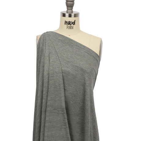 Heathered Gray Stretch Rayon Jersey