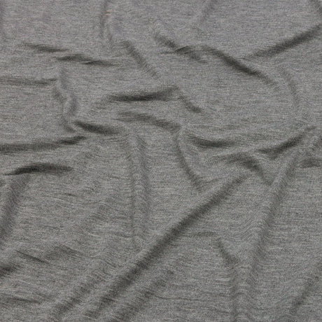 Heathered Gray Stretch Rayon Jersey