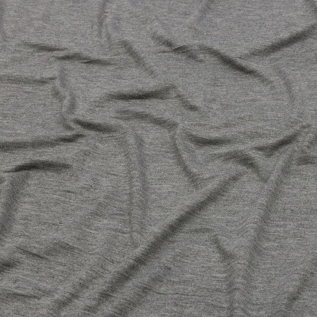 Heathered Gray Stretch Rayon Jersey