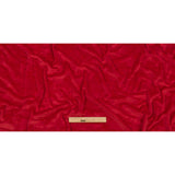Red Floral Embossed Stretch Polyester Minky