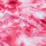 Red, Pink and White Tie Dye Recycled Polyester Interlock Knit