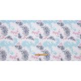 Pink, Gray and Blue Tie Dye Recycled Polyester Interlock Knit