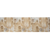 Beige and Brown Arcane Symbols Lightweight Linen Woven