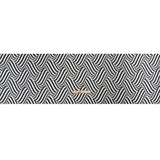 Black and White Swirling Stripes Lightweight Linen Woven
