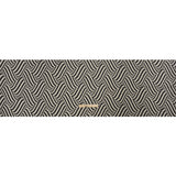 Black and Beige Swirling Stripes Lightweight Linen Woven