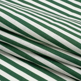 Medium Weight Linen Woven - Hunter Green Stripes - Lydia Collection